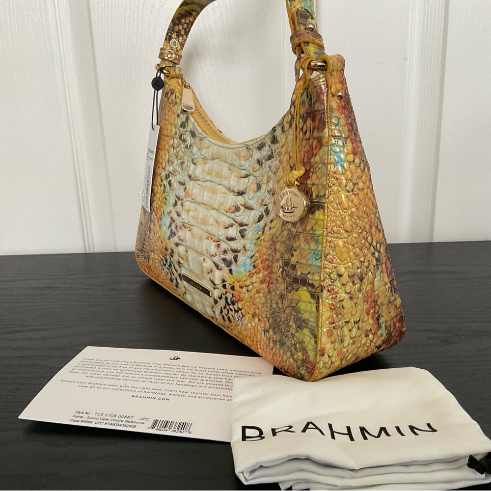 NWT Brahmin Esme Sunny Viper Ombre Melbourne - Picture 5 of 7